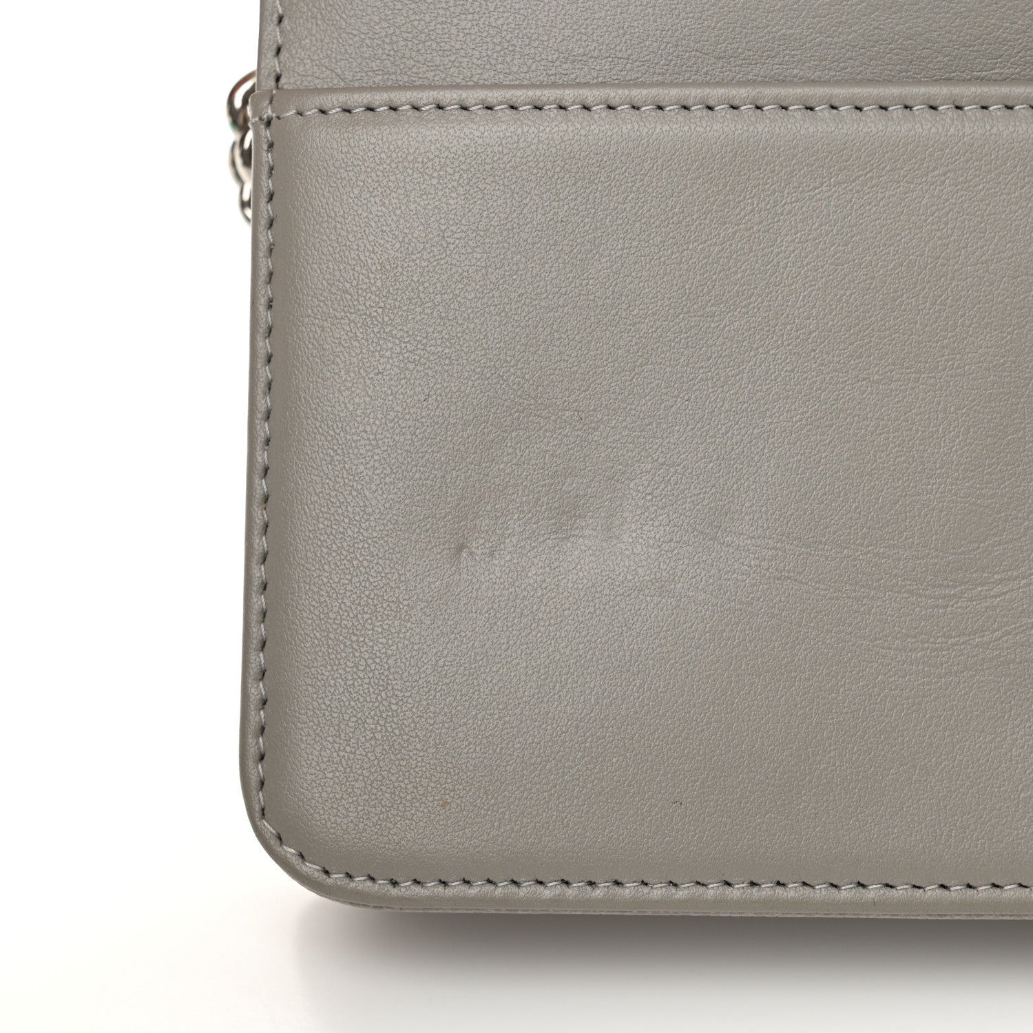 Chanel Caviar Quilted Boy Wallet On Chain WOC Grey 14 of 16