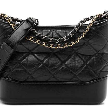 Chanel Aged Calfskin Quilted Small Gabrielle Hobo  Black 8 of 11