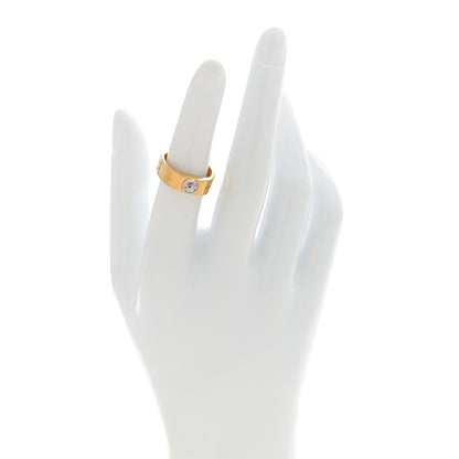 Louis Vuitton Brass Monogram Engraved Nanogram Ring S Gold 2 of 4