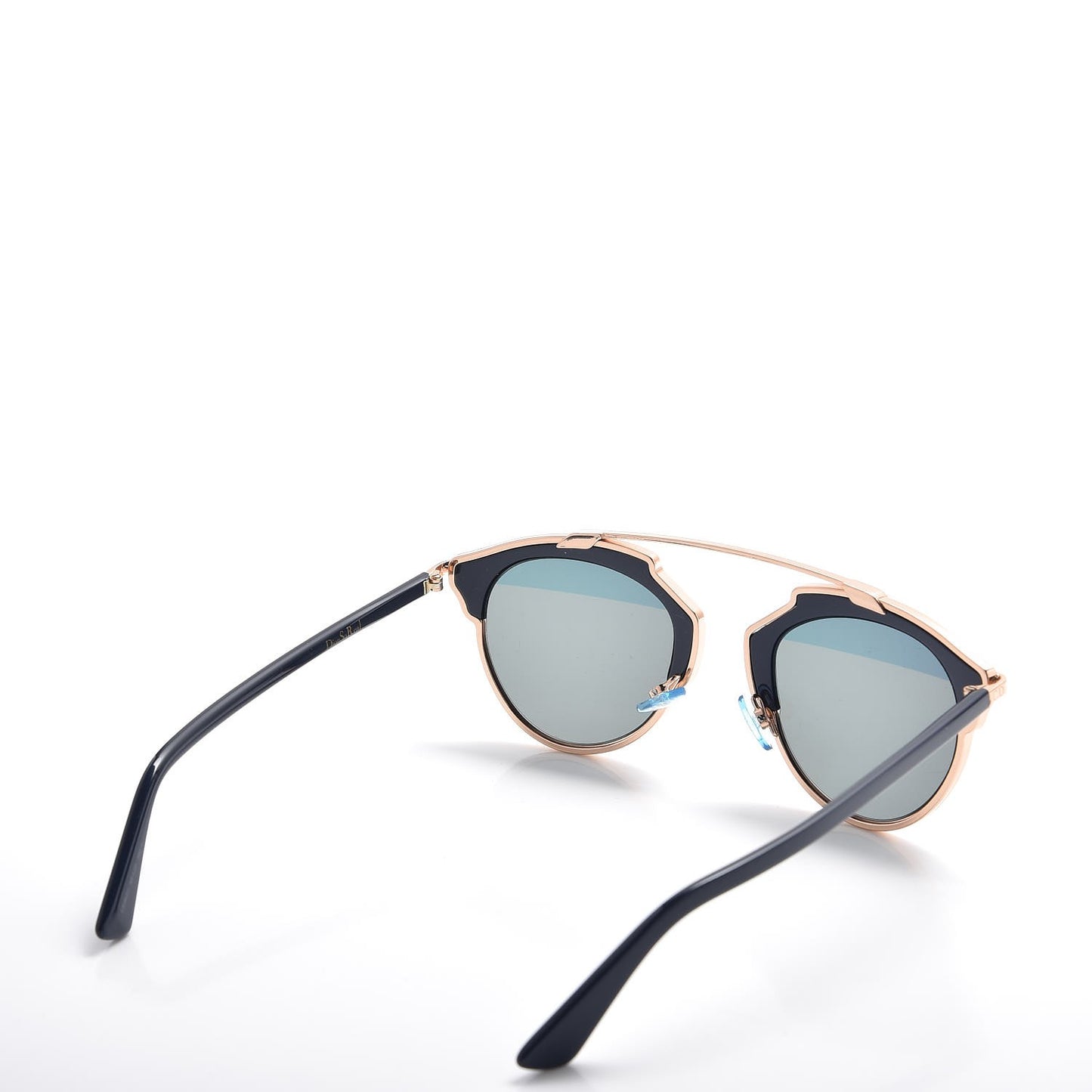 Mirrored So Real Sunglasses Rose Gold Blue