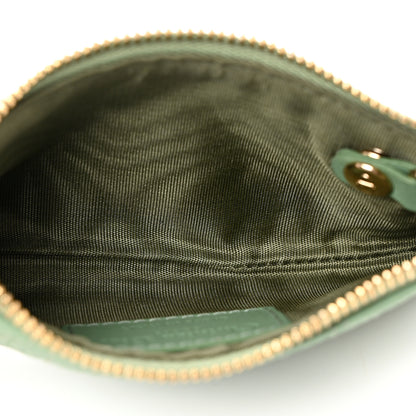 Christian Dior Lambskin Cannage Lady Dior Zipped Key Case Green 5 of 7