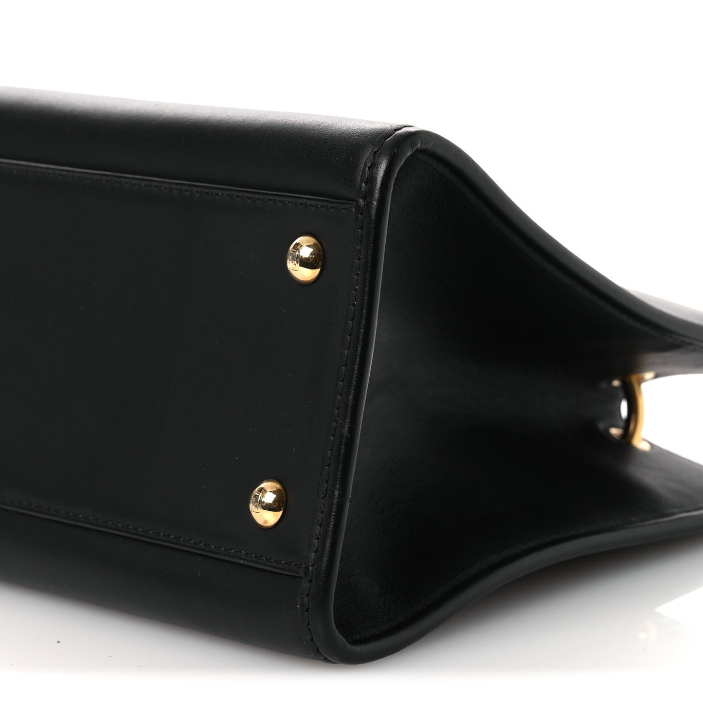 Vitello Century F is Fendi FF 1974 Embossed Small Runaway Satchel Black Maya
