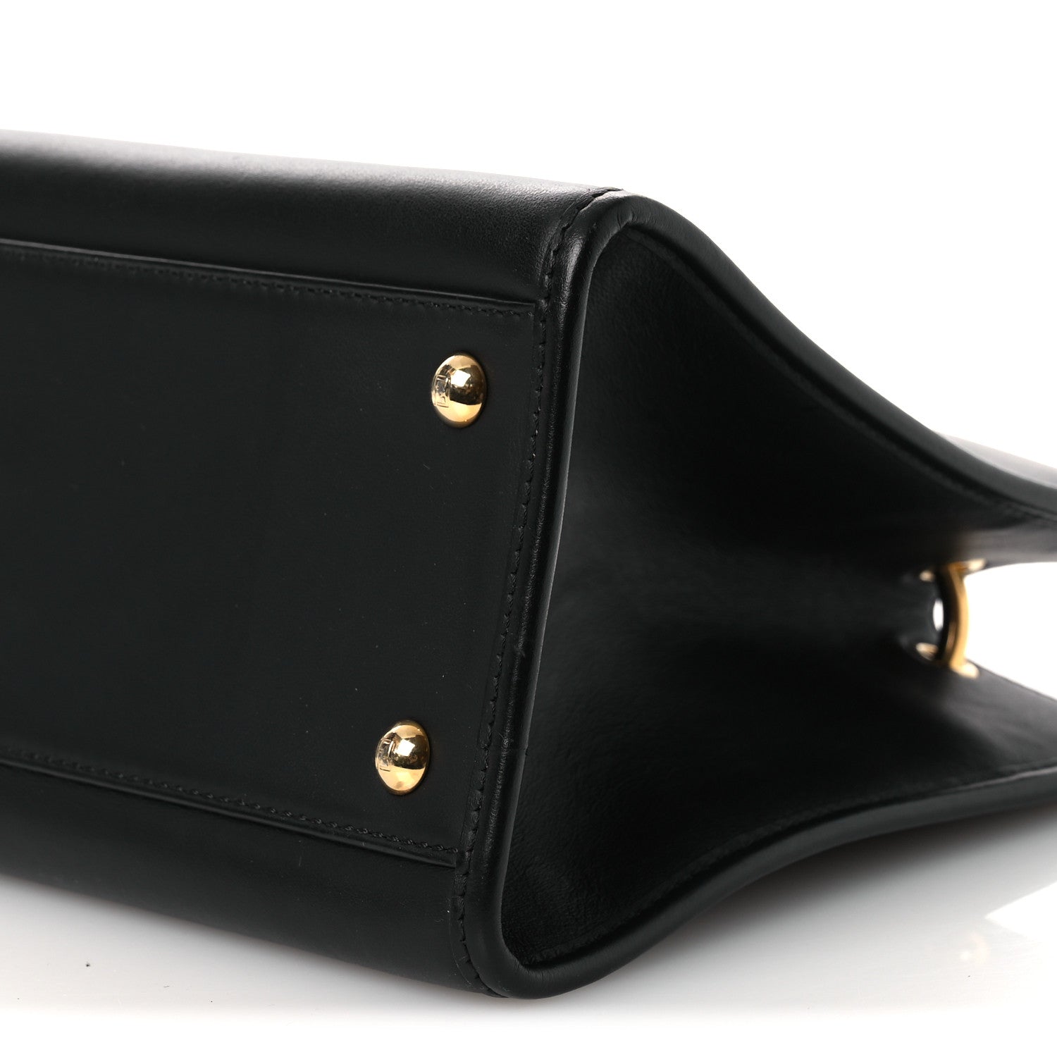 Fendi Vitello Century F is Fendi FF 1974 Embossed Small Runaway Satchel Black Maya 11 of 14