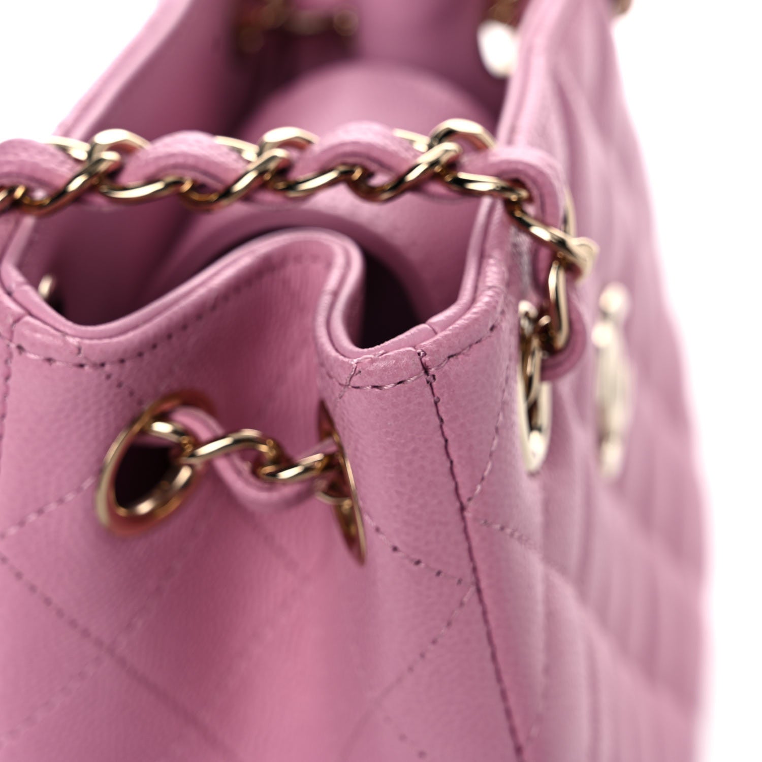 Chanel Caviar Quilted Mini Bucket Bag Pink 12 of 13