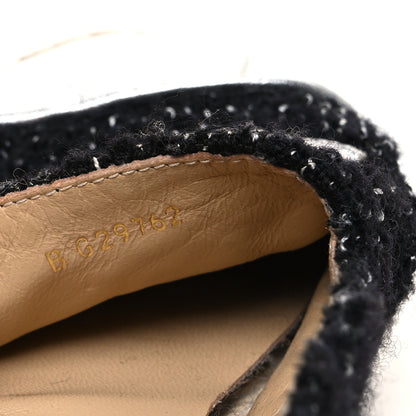 Chanel Metallic Lambskin Tweed CC Espadrilles 37 Black Silver 10 of 11