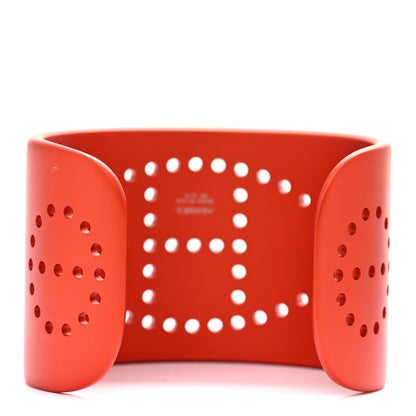 Hermes Aluminium Evelyne Sunset Cuff Bracelet T2 Orange Tropique 3 of 5