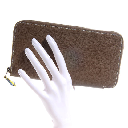 Hermes Epsom Silk In Wallet Etoupe Bleu Electrique 2 of 8