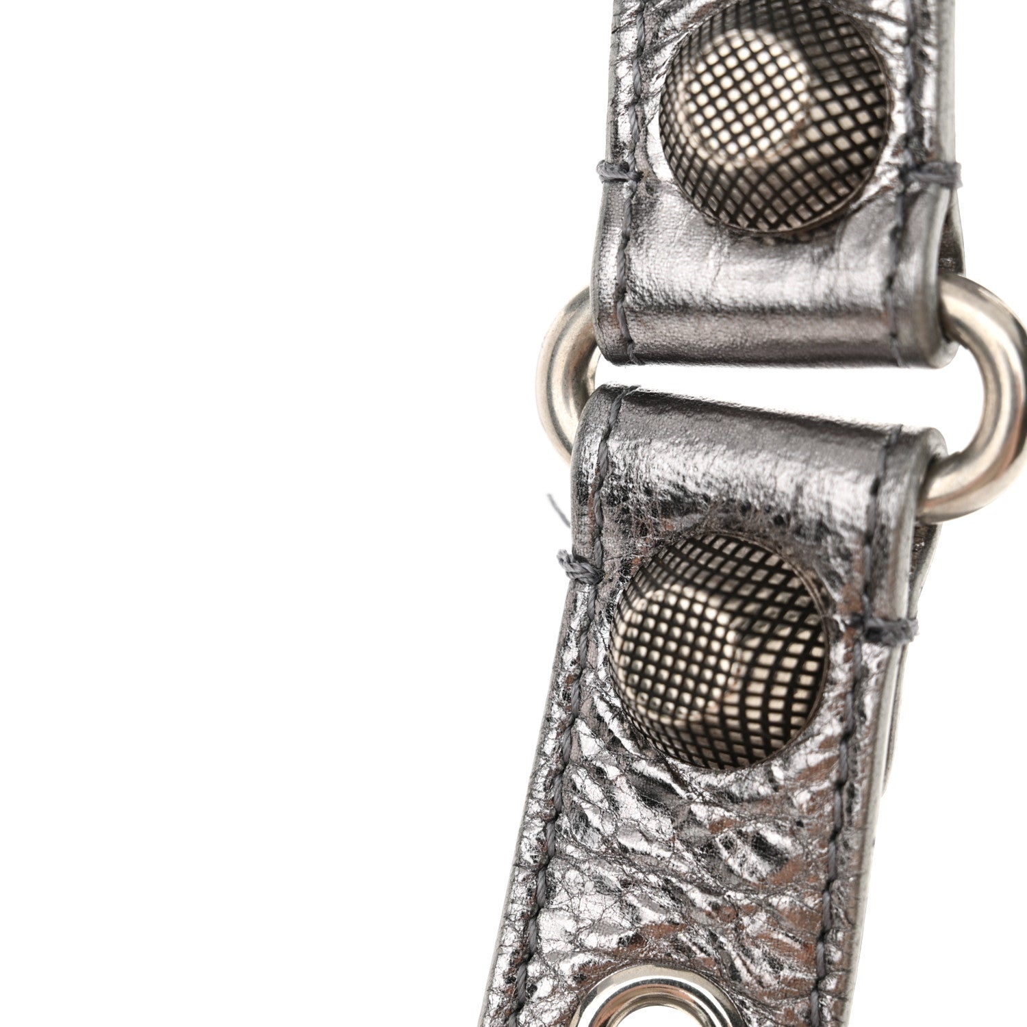 Balenciaga Metallic Agneau Arena Le Cagole Shoulder Bag XS Silver 12 of 13