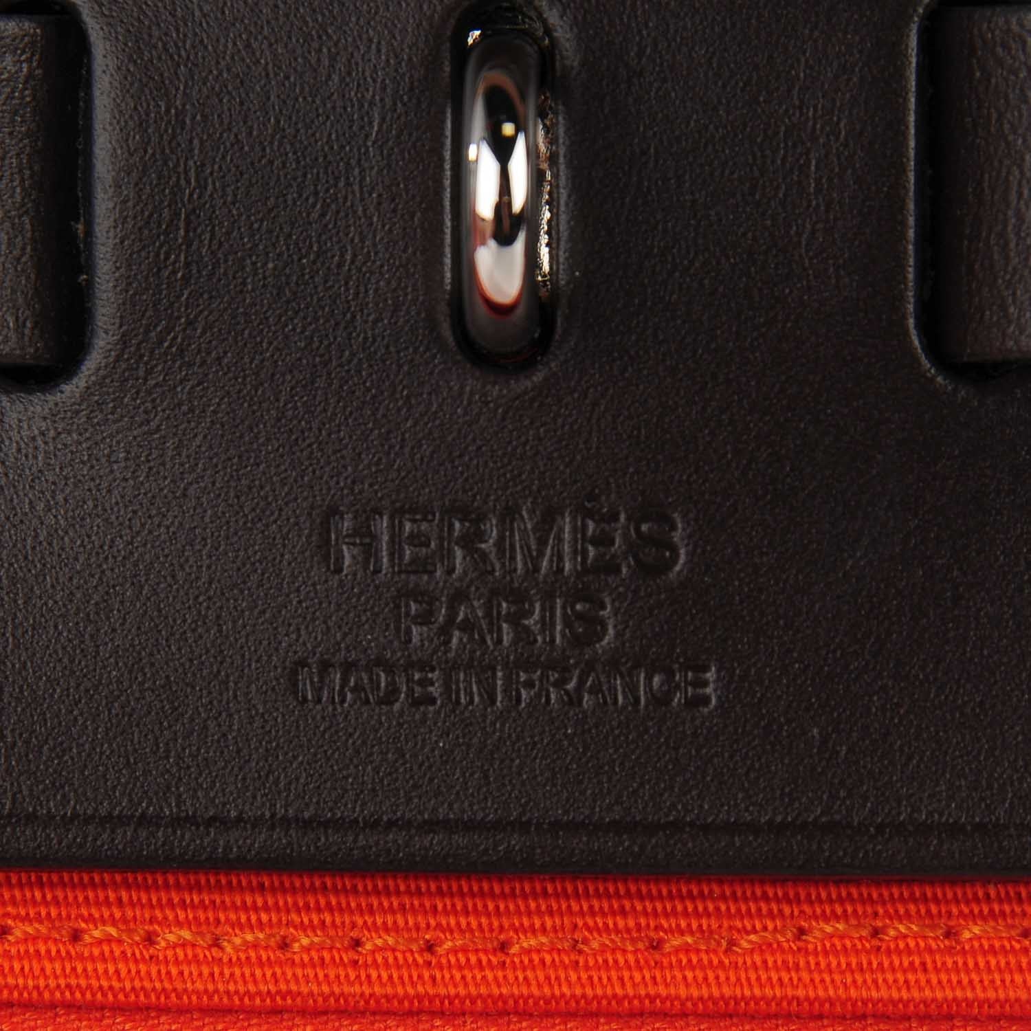 Hermes Vache Hunter Toile Herbag Zip 31 PM Orange 16 of 18