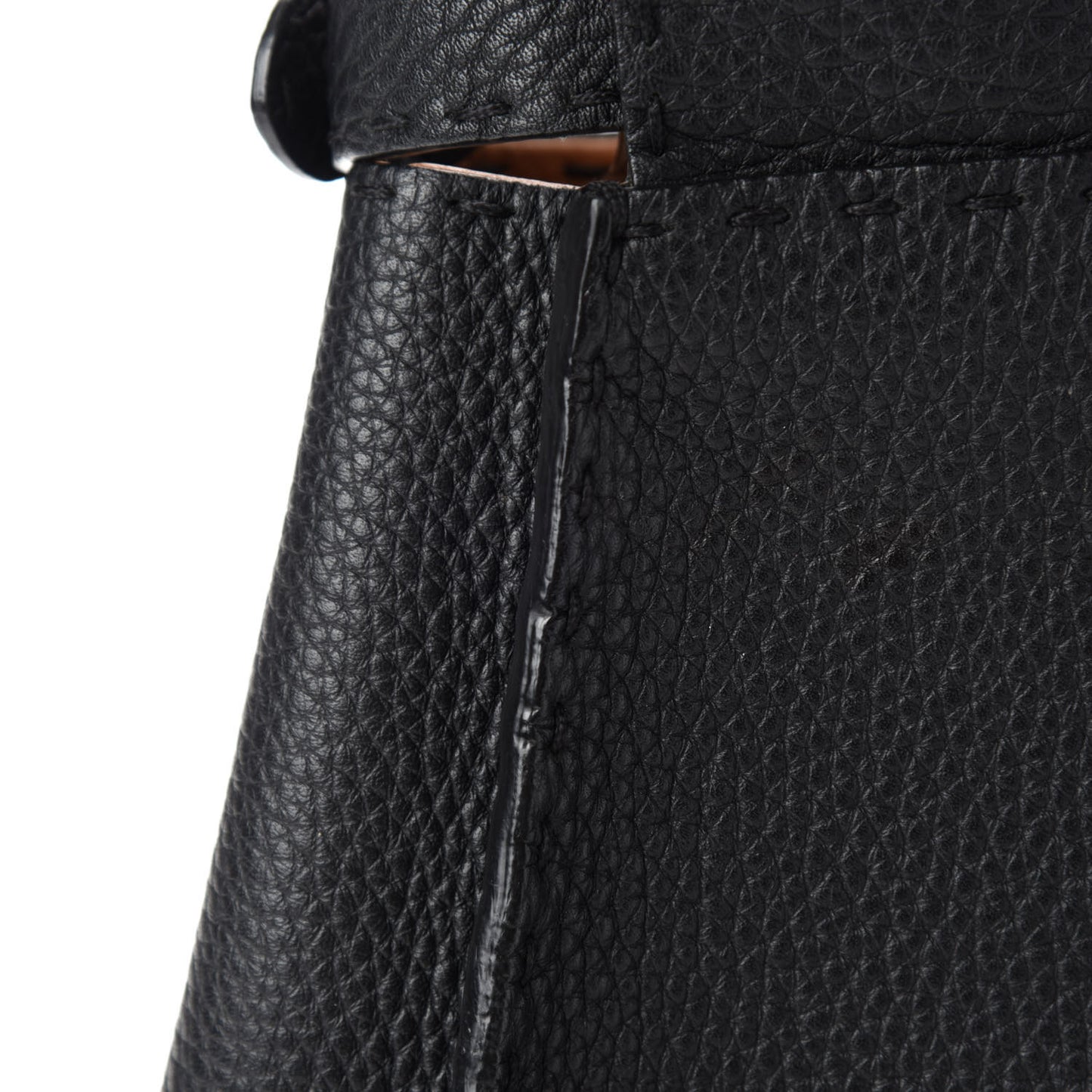 Cuoio Romano Selleria Bi-Color Medium Peekaboo Iconic Satchel Black Mou