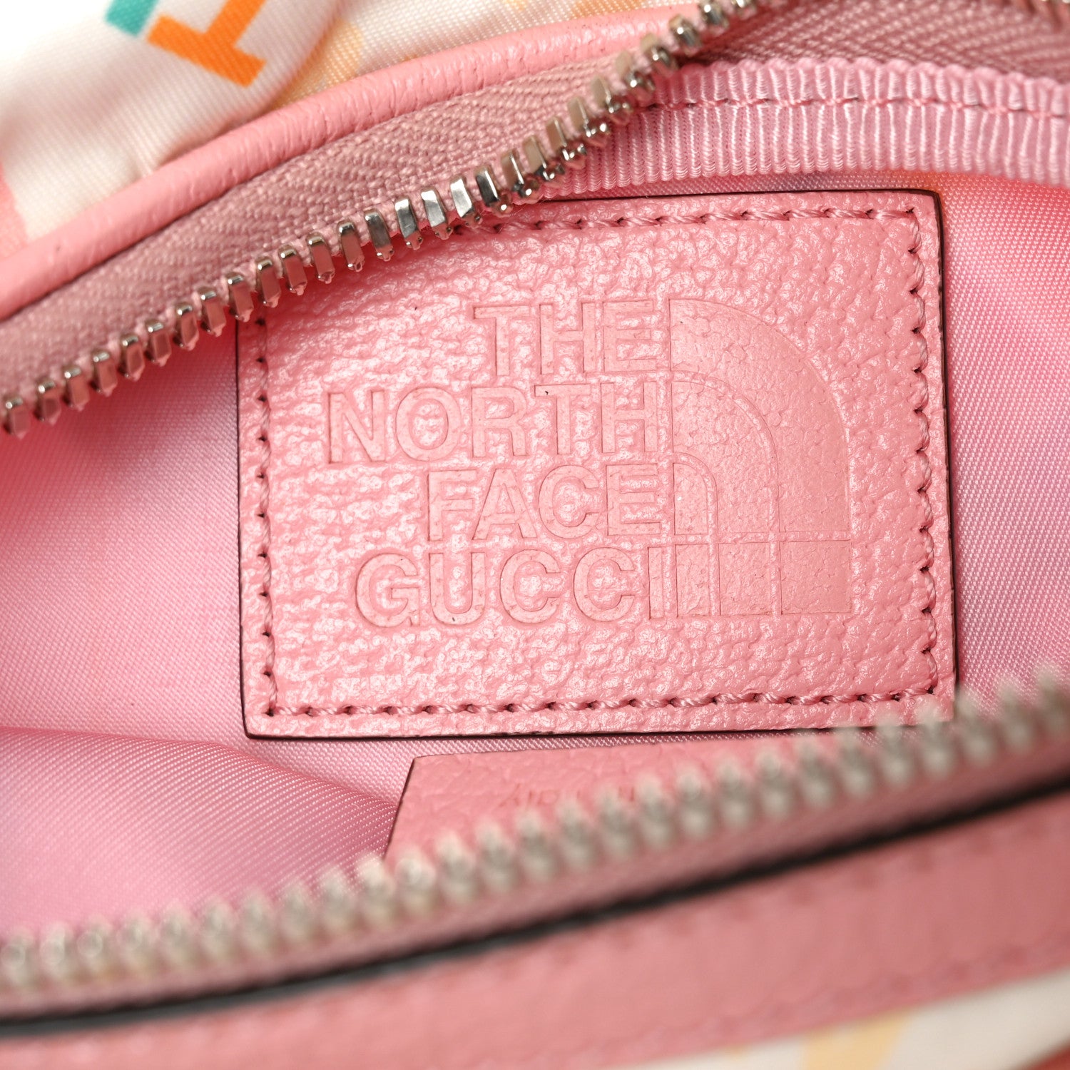 Gucci X THE NORTH FACE Econyl Nylon Arleq Belt Bag Ivory Turquoise Wild Rose 8 of 11