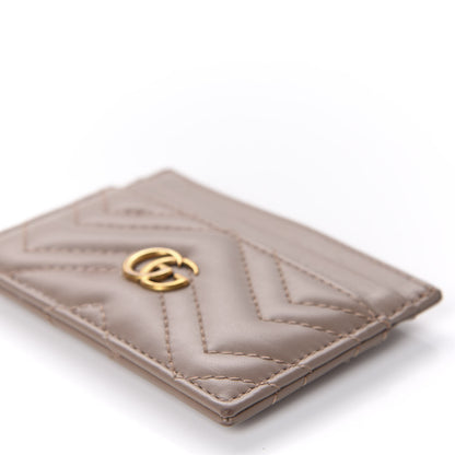 Gucci Calfskin Matelasse GG Marmont Card Holder Porcelain Rose 7 of 10