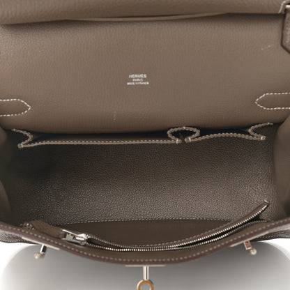 Hermes Taurillon Clemence Jypsiere 28 Etoupe 5 of 17