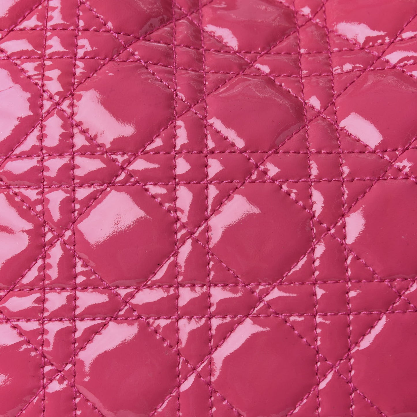 Patent Cannage Dior Soft Vertical Shopping Tote Pink