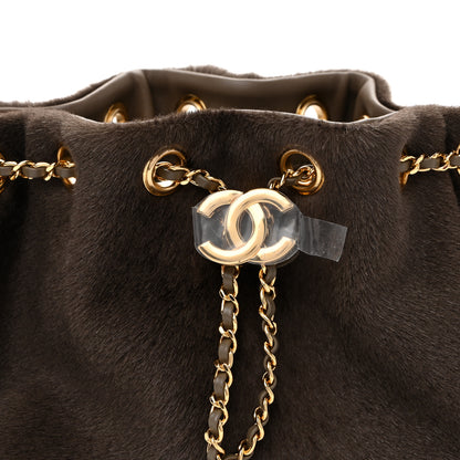 Chanel Pony Hair Mini Chanel 25 Handbag Dark Khaki 8 of 11
