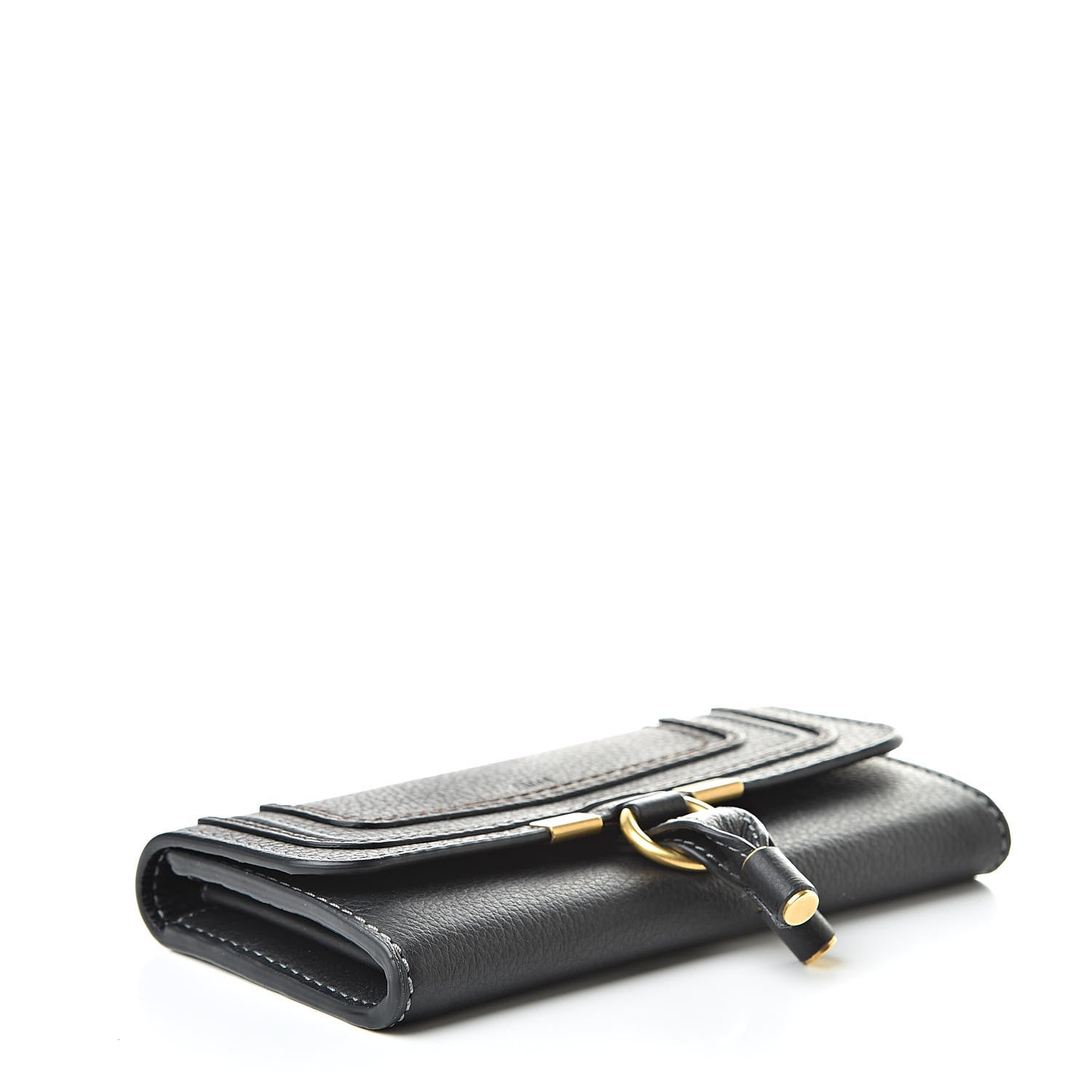 Chloe Calfskin Marcie Continental Flap Wallet Black 4 of 8