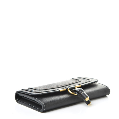 Chloe Calfskin Marcie Continental Flap Wallet Black 4 of 8
