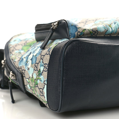 Gucci GG Supreme Monogram Blooms Medium Day Backpack Beige Blue Navy 8 of 12