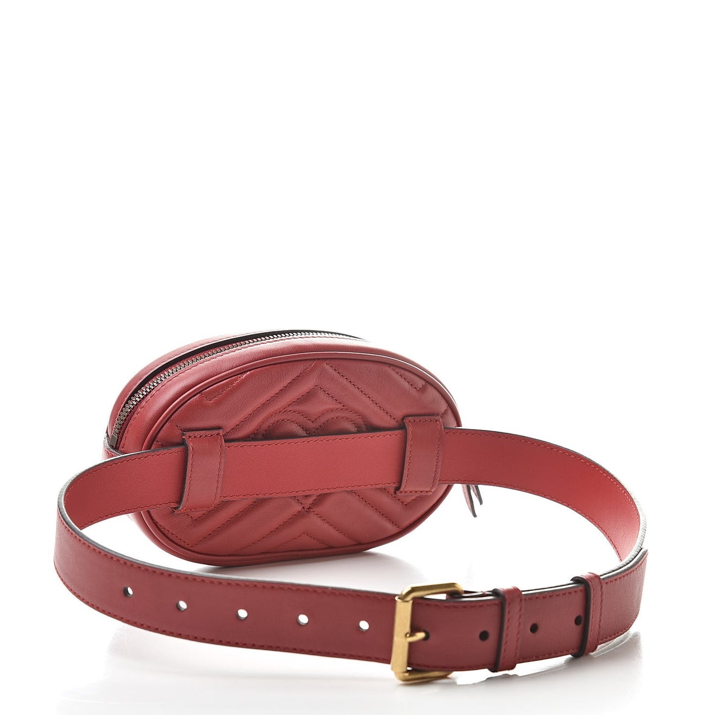 Calfskin Matelasse GG Marmont Belt Bag 75 30 Hibiscus Red
