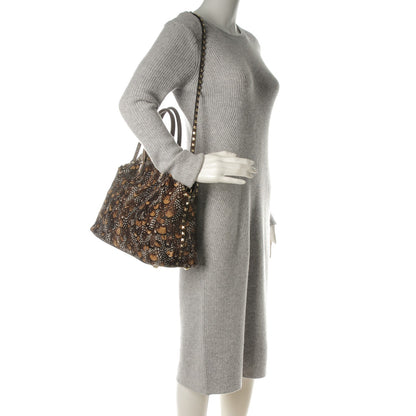 Valentino Garavani Calf Hair Feather Rockstud Dome Satchel 2 of 9