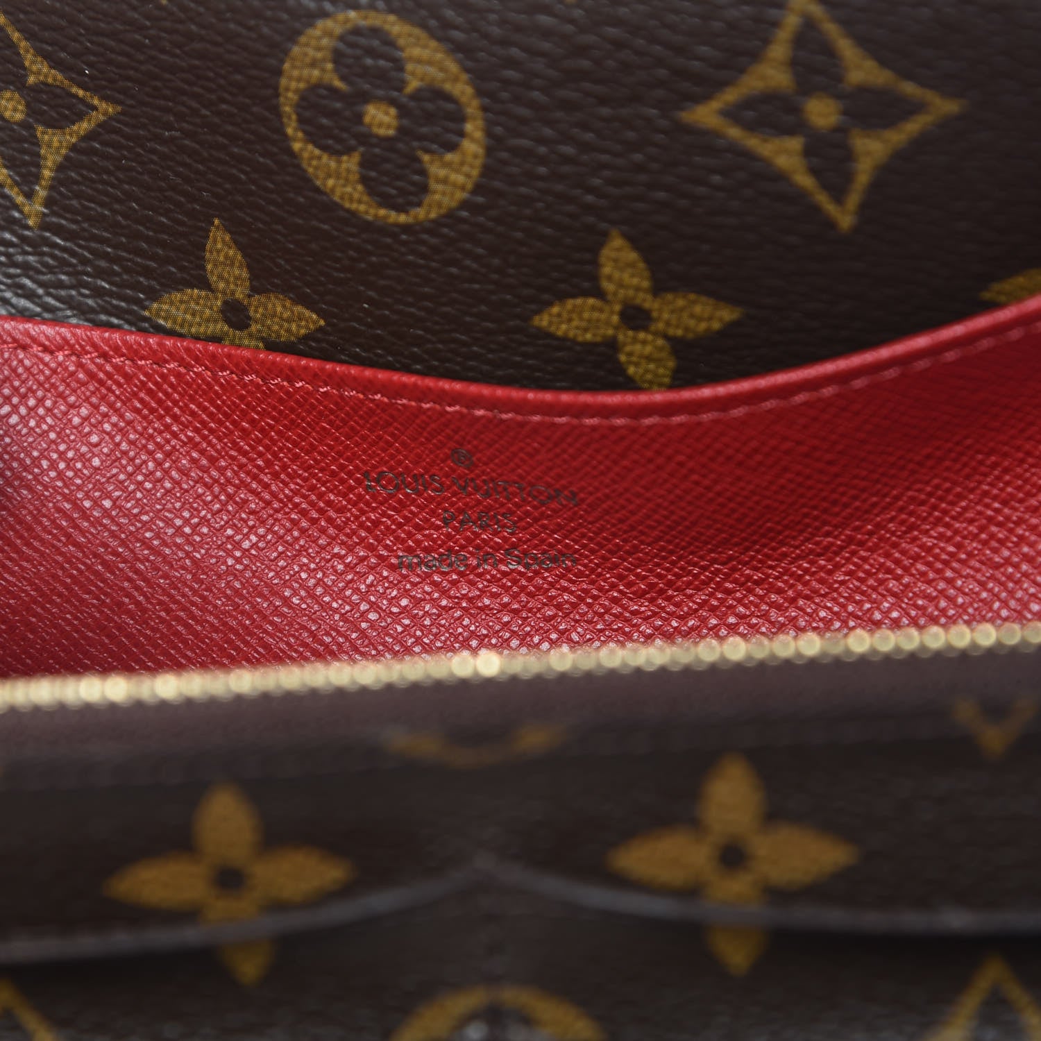Louis Vuitton Monogram Emilie Wallet Red 6 of 9