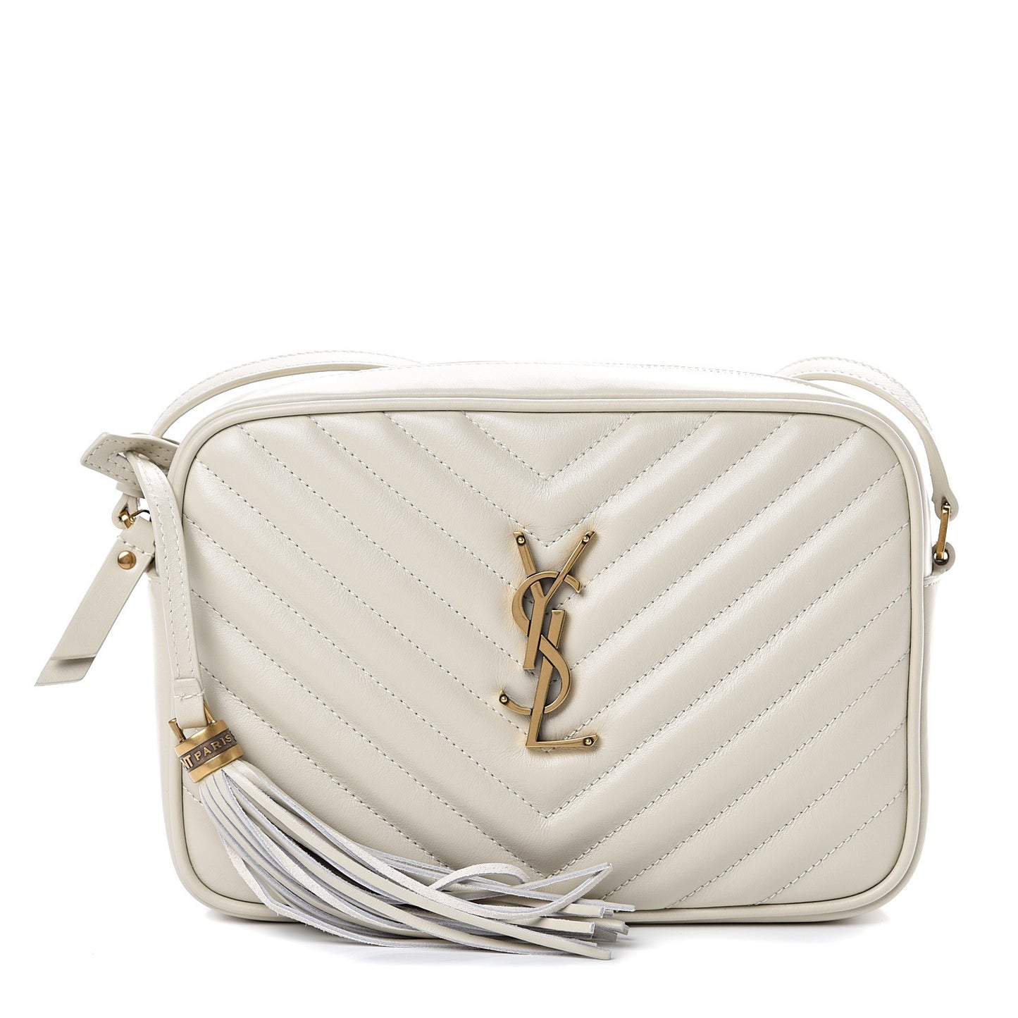 Calfskin Matelasse Monogram Lou Camera Bag Crema Soft