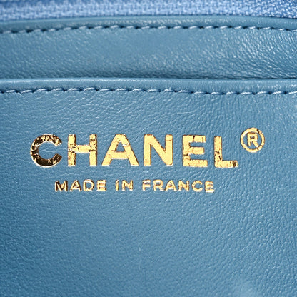 Chanel Shearling Lambskin Quilted Flap Blue 6 of 10