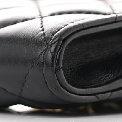 Chanel Lambskin Quilted Lacquered Chain Phone Holder With Chain Black 11 of 12