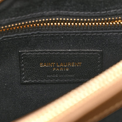 Saint Laurent Calfskin Y Quilted Monogram Medium Loulou Chain Satchel Dark Beige 7 of 10