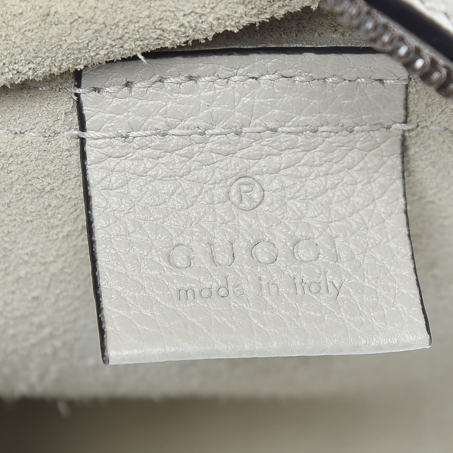 Pebbled Calfskin Medium Logo Portfolio Clutch White