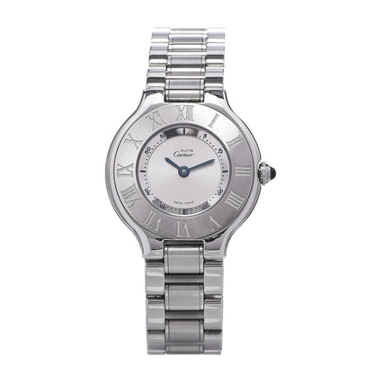 Cartier Stainless Steel 28mm Must De 21 Quartz Watch 1 of 9