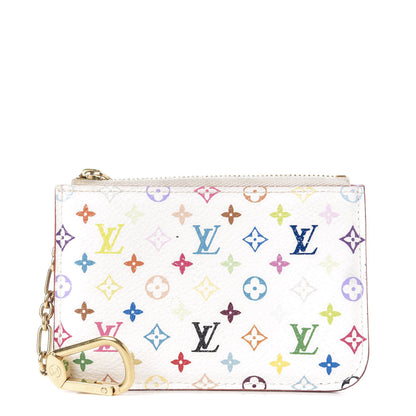 Louis Vuitton Monogram Multicolor Key Pouch White Litchi 2 of 12