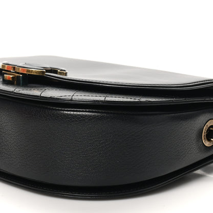 Chanel Shiny Calfskin Goatskin Quilted Medium Coco Curve Messenger Flap Black 10 of 14