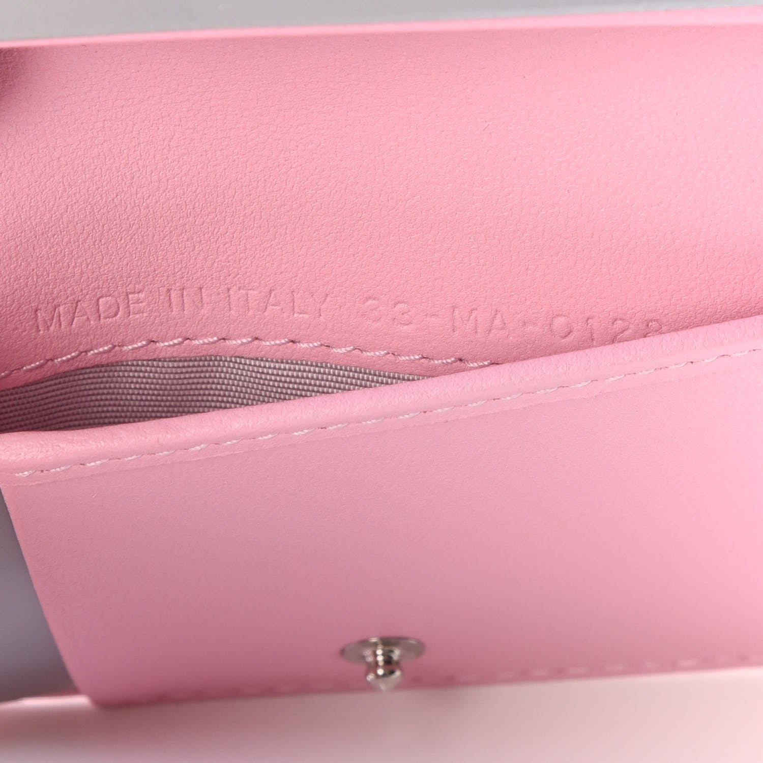 Christian Dior Lambskin Cannage Bi-Color Small Lady Dior Flap Card Holder Black Pink 8 of 9