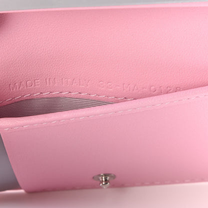 Christian Dior Lambskin Cannage Bi-Color Small Lady Dior Flap Card Holder Black Pink 8 of 9