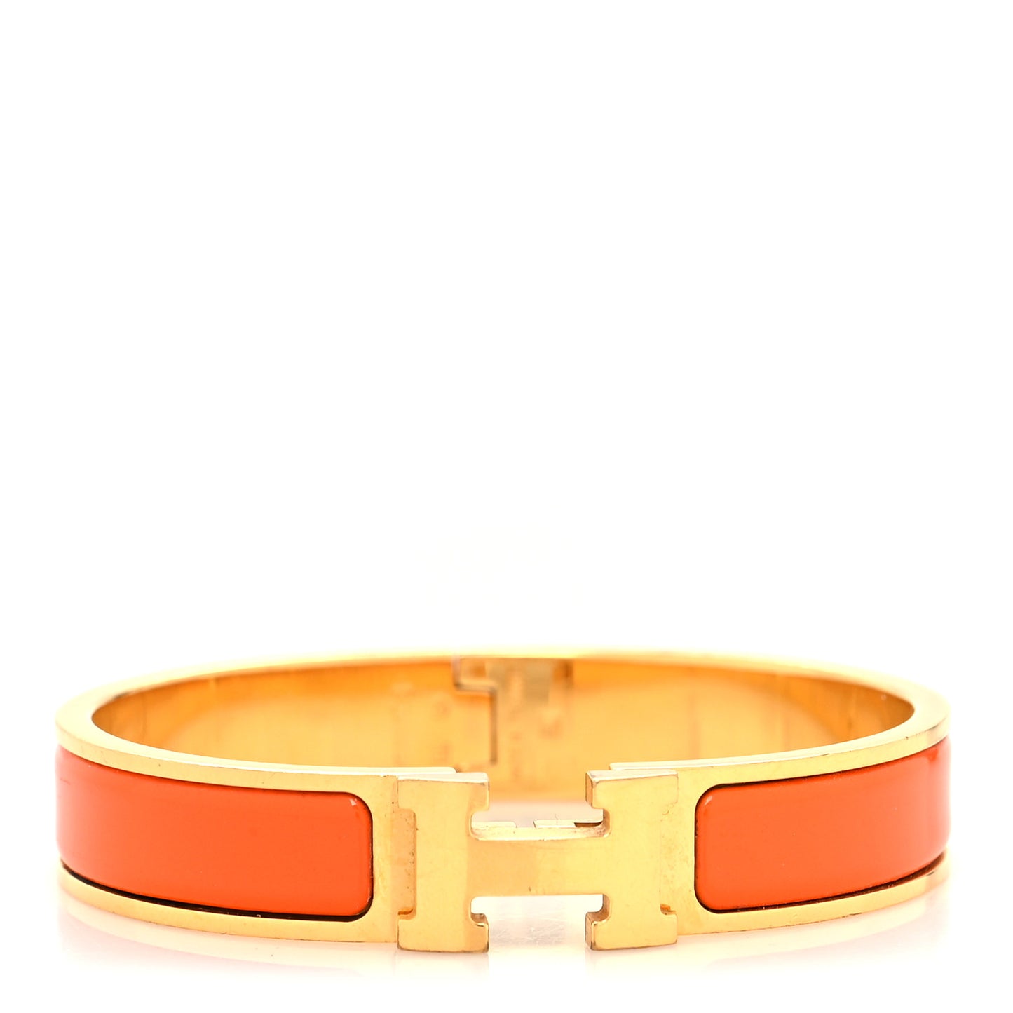 Enamel Narrow Clic Clac H Bracelet GM Orange