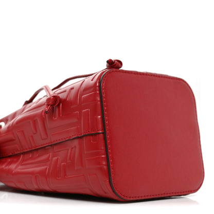 Fendi Vitello Liberty F is Fendi FF 1974 Embossed Mini Mon Tresor Bucket Bag Fragola 9 of 10