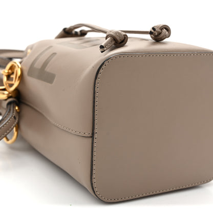 Fendi Vitello King F is Fendi Logo Embossed Mini Mon Tresor Bucket Bag Tortora 9 of 10