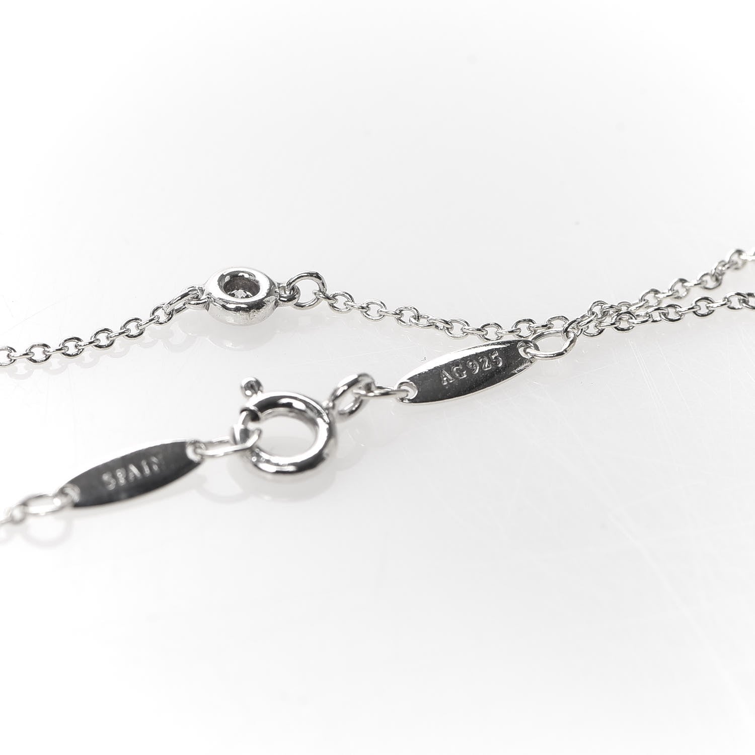 Tiffany Sterling Silver Diamond .03ct Elsa Peretti Diamonds by the Yard Bracelet 4 of 7