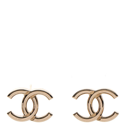 Chanel Metal CC Stud Earrings Gold 1 of 6