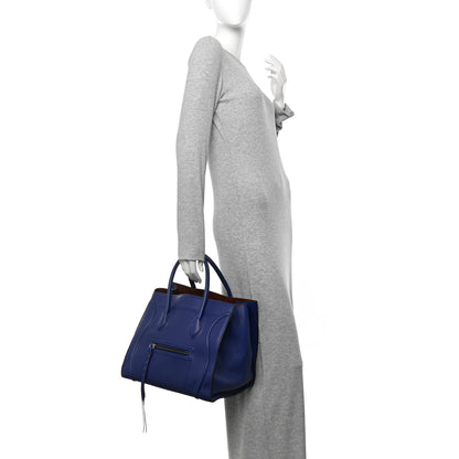 Celine Grained Calfskin Medium Phantom Luggage Indigo 2 of 14