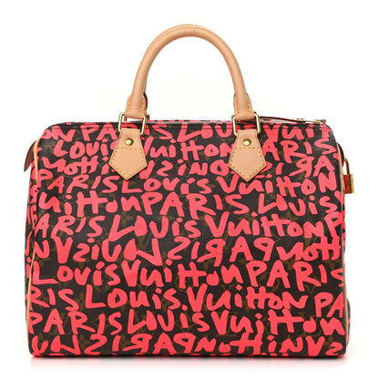 Louis Vuitton Monogram Graffiti Speedy 30 Fuchsia 1 of 10