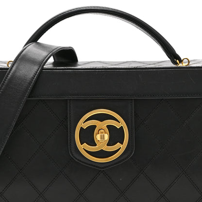 Chanel Calfskin Stitch Vanity Case Black 10 of 12