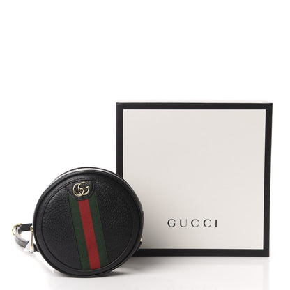 Gucci Grained Calfskin Web Mini Ophidia Round Backpack Black 10 of 10