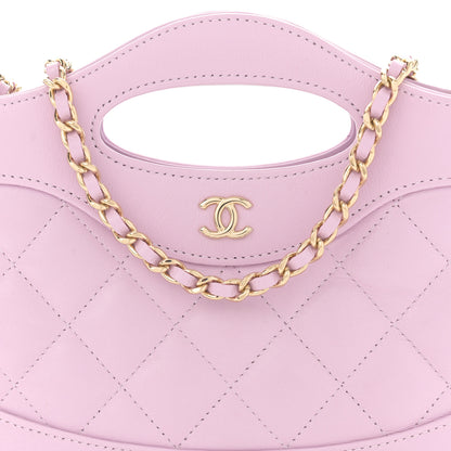 Chanel Shiny Crumpled Calfskin Quilted Nano 31 Shopping Bag Light Pink 8 of 10