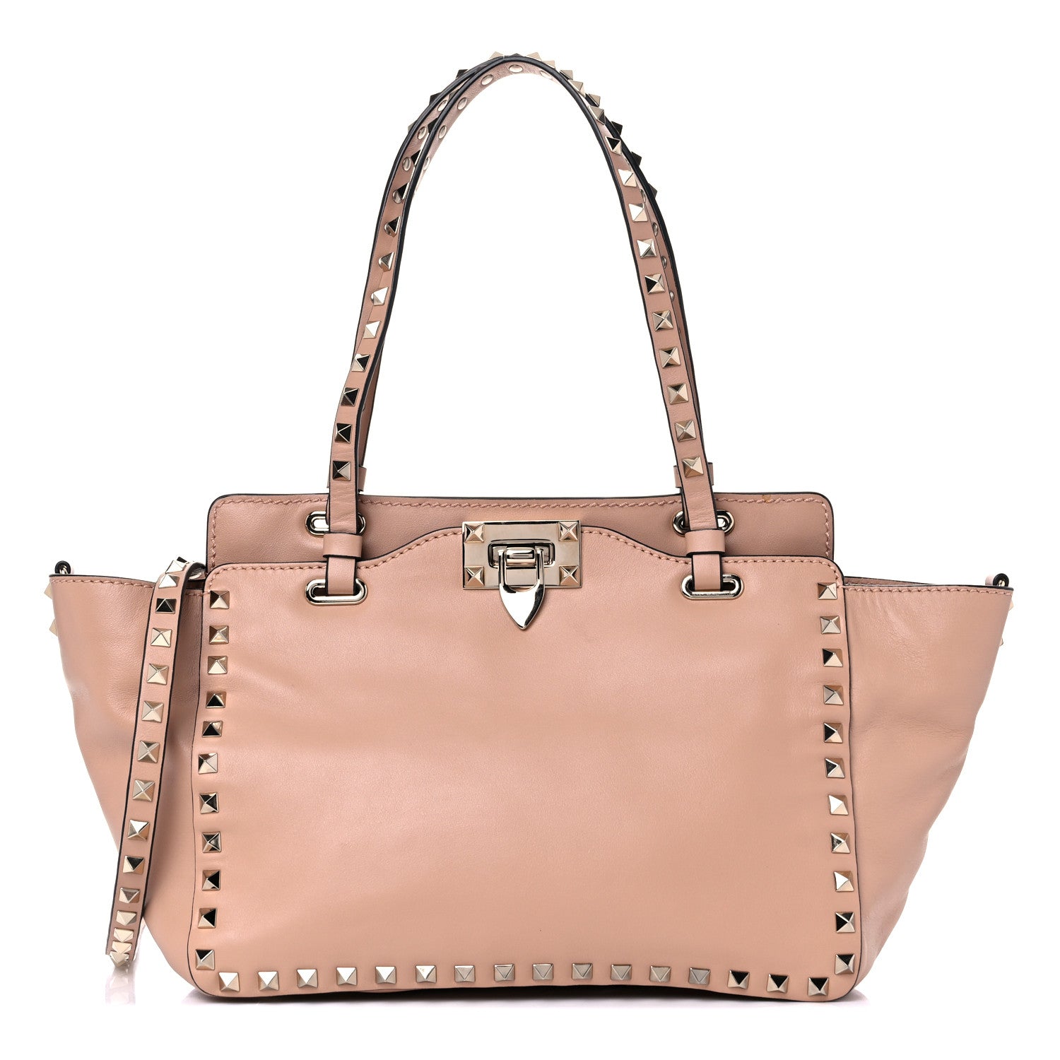 Valentino Garavani Vitello Small Rockstud Tote Skin Sorbet 1 of 7