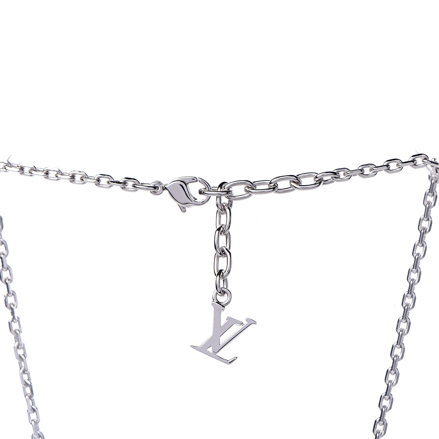 Louis Vuitton Swarovski Gamble Short Necklace Silver 5 of 5