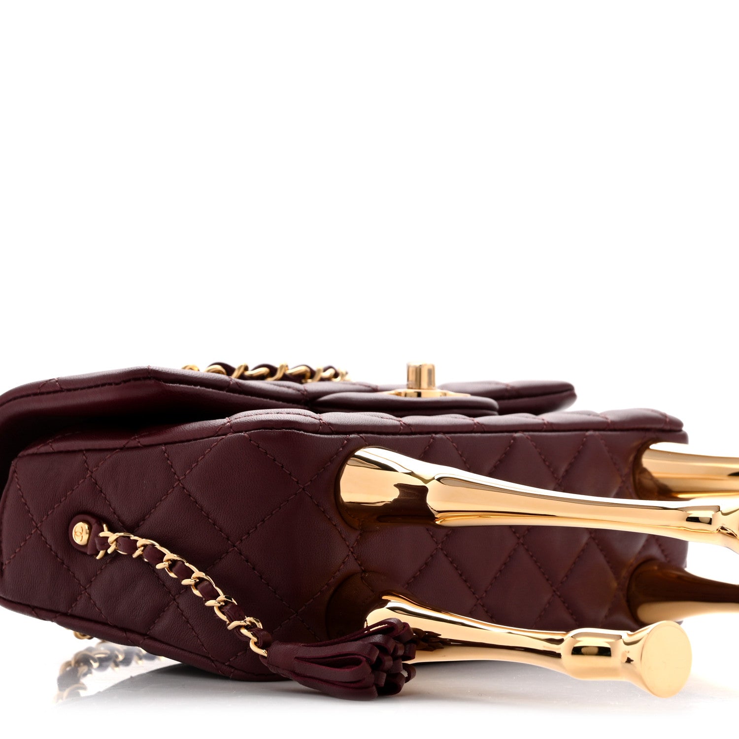 Chanel Lambskin Quilted Mini Giraffe Flap Dark Burgundy 9 of 13