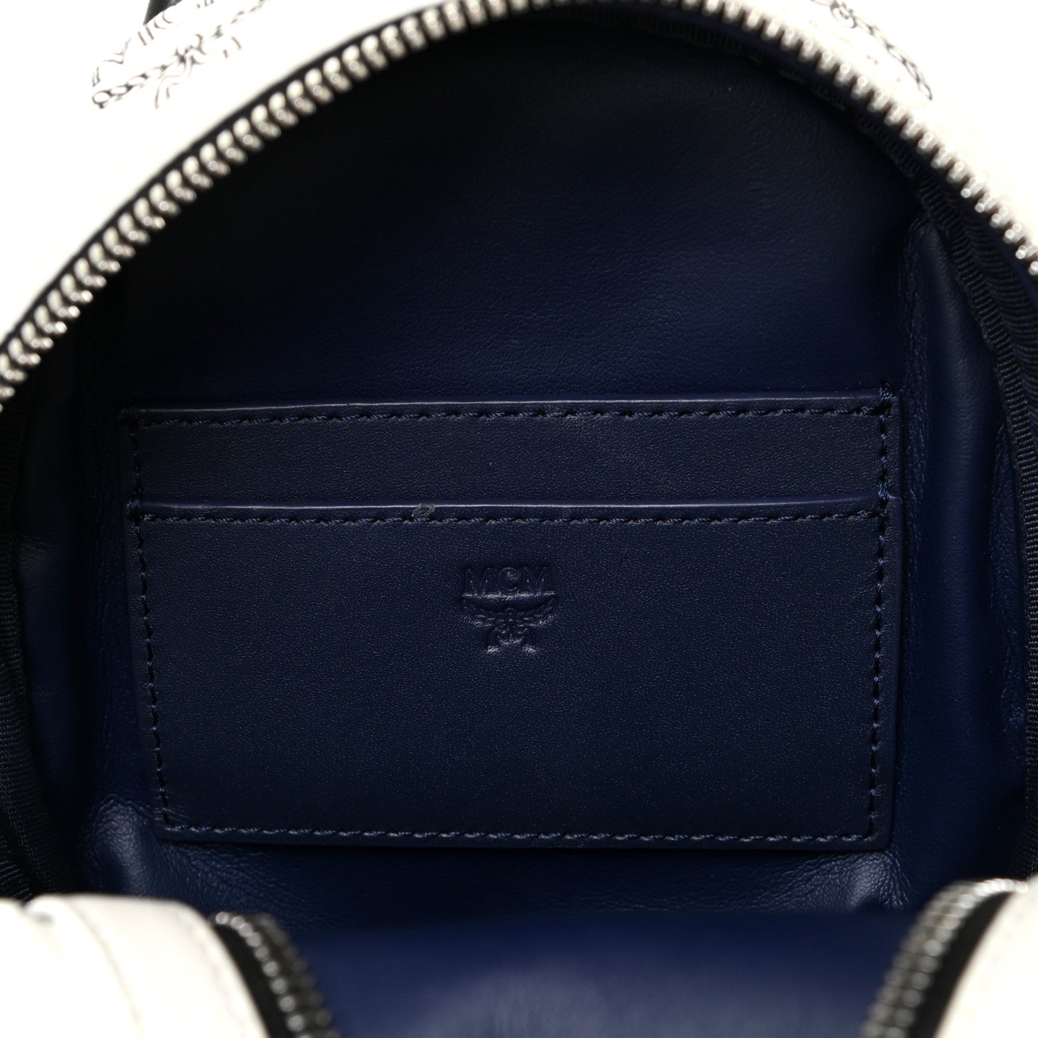 MCM Visetos Side Stud X-Mini Stark Bebe Boo Backpack White 10 of 13