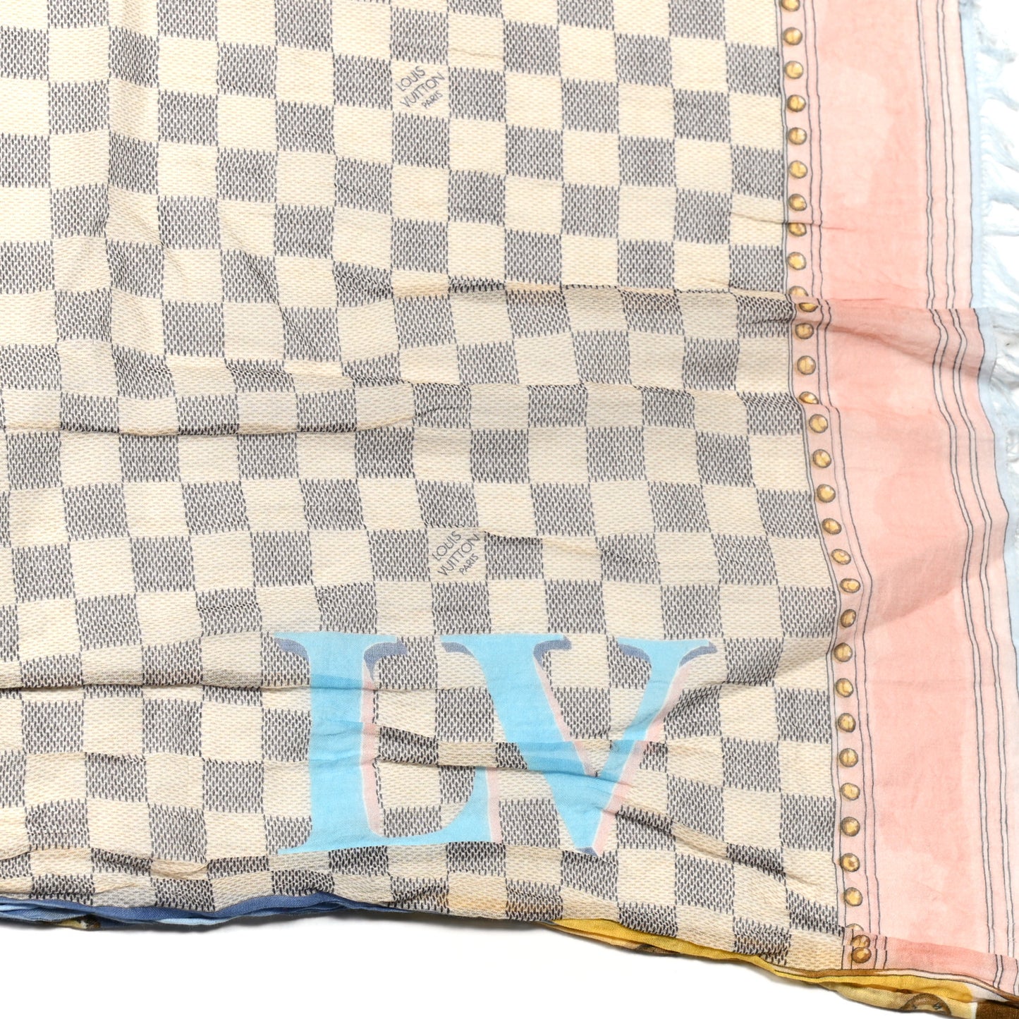 Cotton Damier Azur Summer Trunk Bandana Scarf